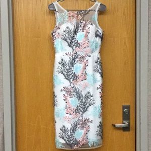 Size 4 Sleeveless midi sheath dress